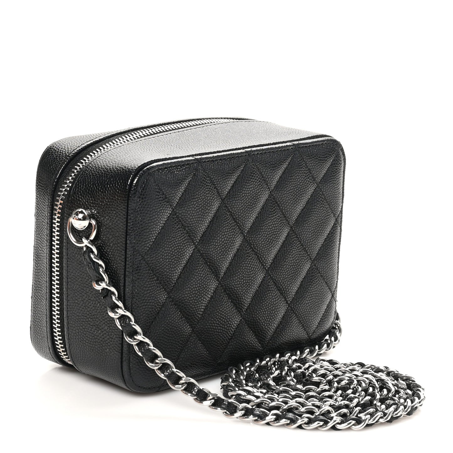 Caviar Quilted Camera Bag Black