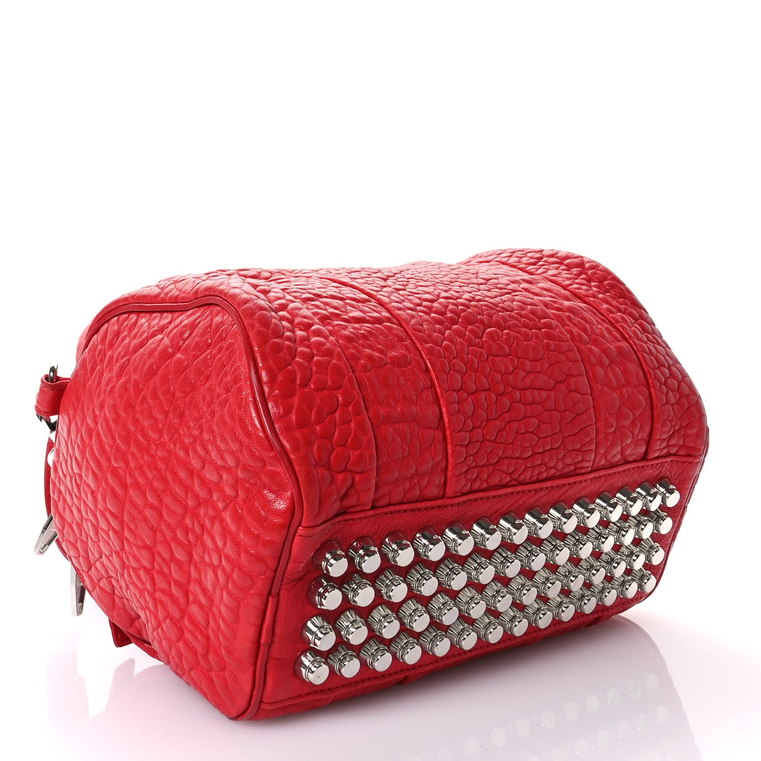 Alexander Wang Pebbled Lambskin Rockie Red Silver Hardware 4 of 12