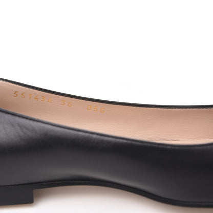 Gucci Malaga Kid Crystal Square G Madelyn Ballet Flats 36 Black 7 of 8