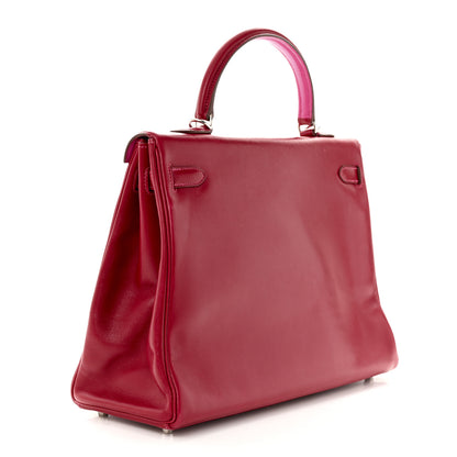 Hermes Tadelakt So Flash Kelly Retourne 35 Rubis Rose Tyrien 3 of 12