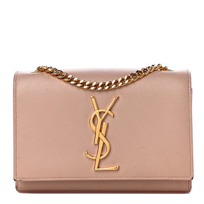 Saint Laurent Grain De Poudre Small Monogram Kate Satchel Pale Blush 1 of 16