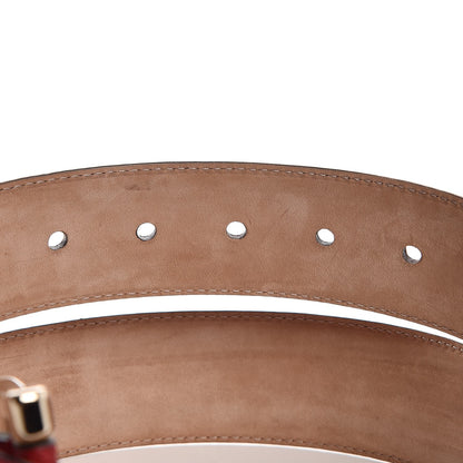 Gucci Soft Microguccissima Margaux Calfskin Belt 80 32 Rosso 5 of 6