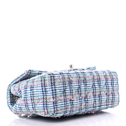 Chanel Tweed Quilted Mini Rectangular Flap Blue 4 of 9