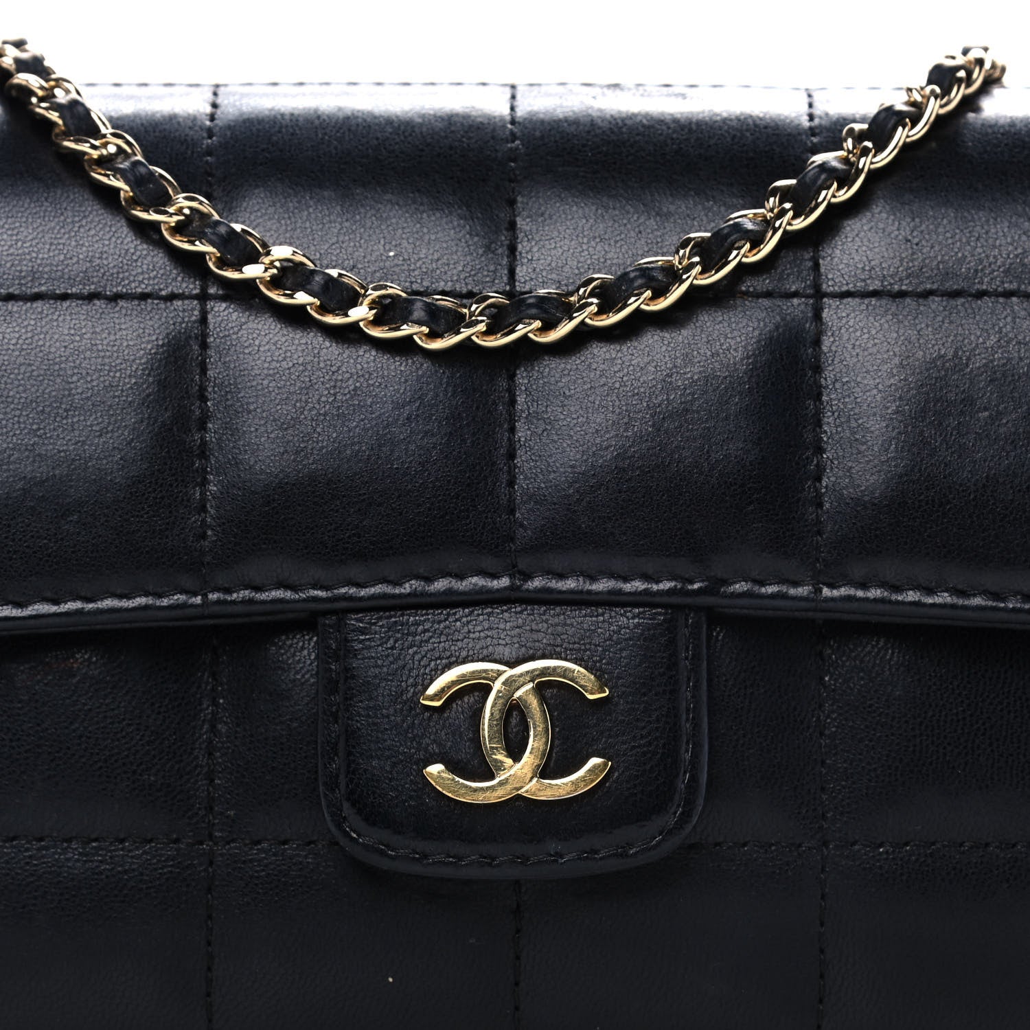 Chanel Lambskin Quilted Mini Chocolate Bar Camellia Flap Black 8 of 11