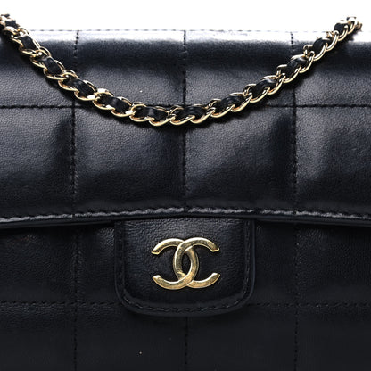 Chanel Lambskin Quilted Mini Chocolate Bar Camellia Flap Black 8 of 11