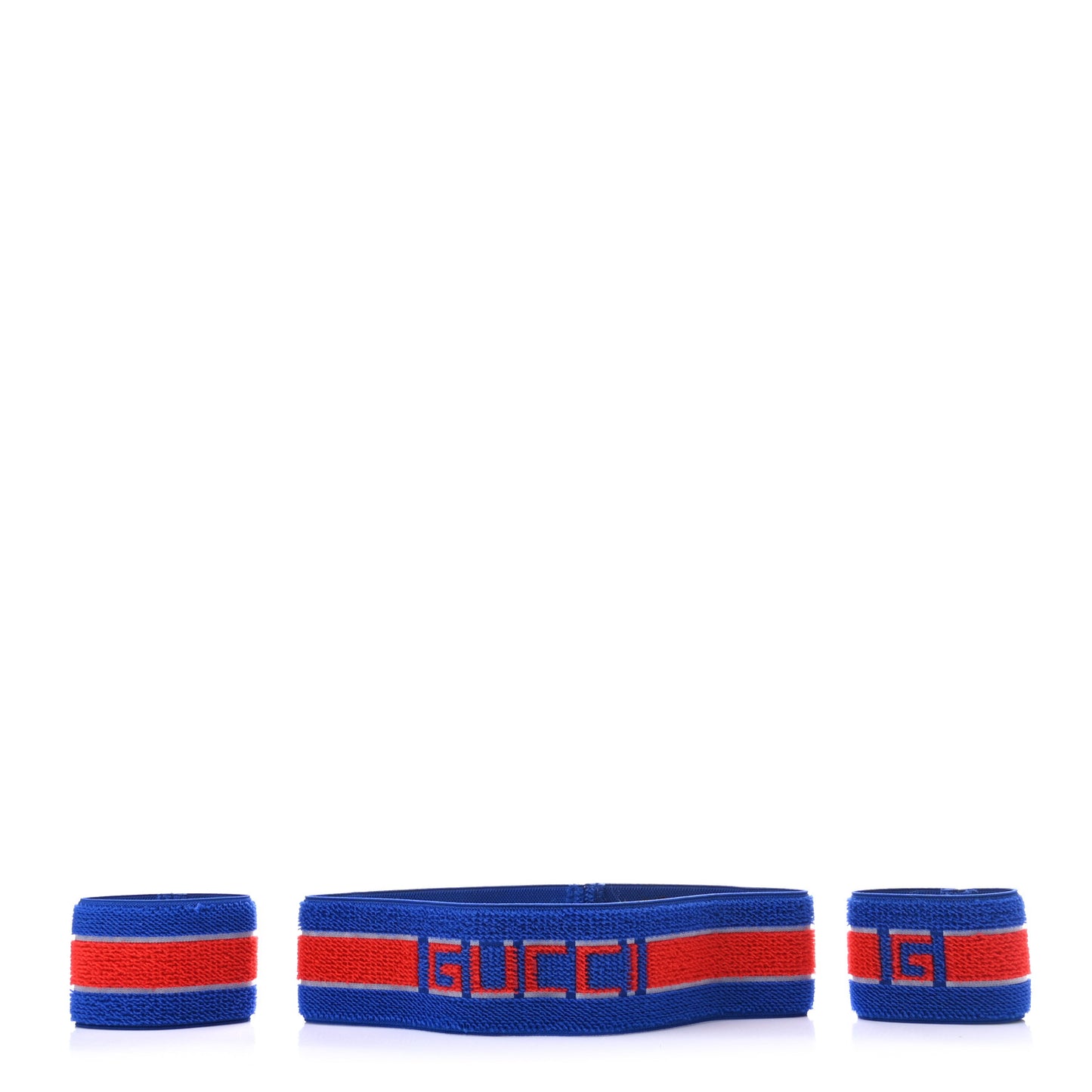 Cotton Logo Headband and Wrist Set M Blue Orange