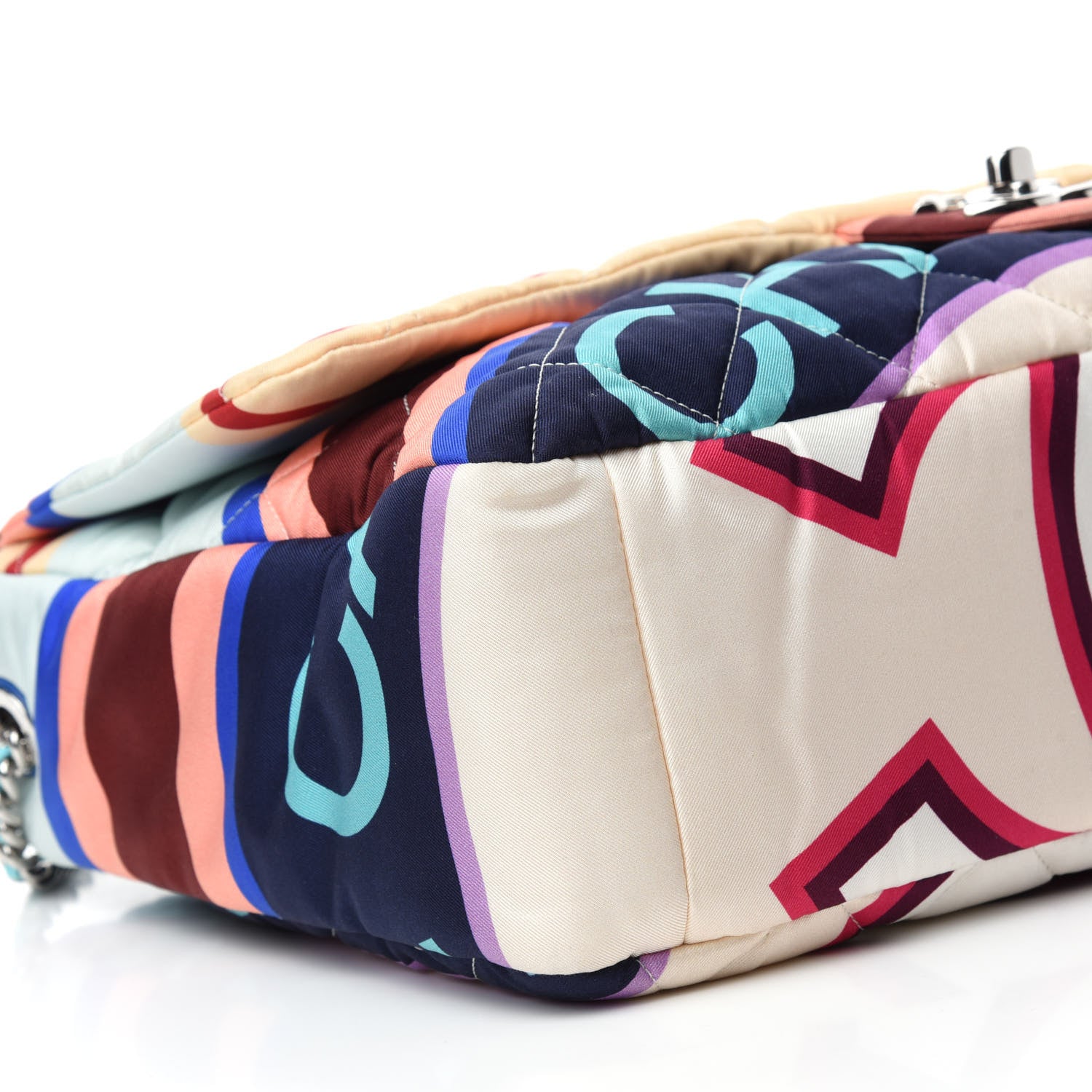 Chanel Fabric Quilted Printed Flap Multicolor 6 of 10