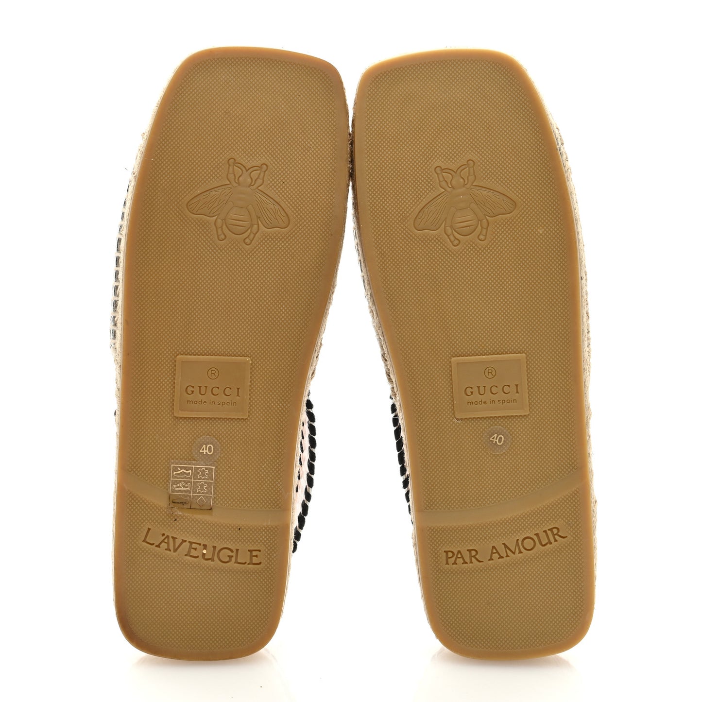 Metallic Nappa Embroidered Double G Espadrille Slingback Sandals 40 Silver