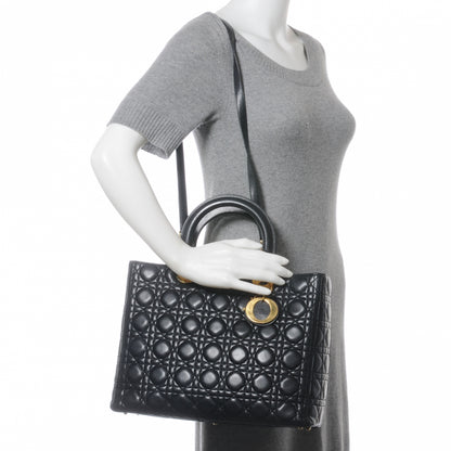 Christian Dior Lambskin Cannage Large Lady Dior Black 2 of 8