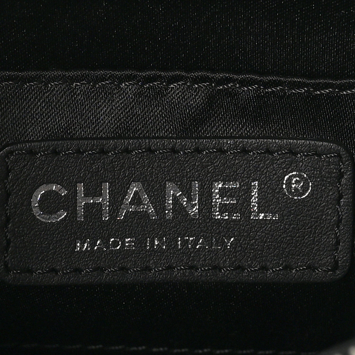 Chanel Lambskin Quilted Mini Graphic Flap Bag Black White 6 of 11