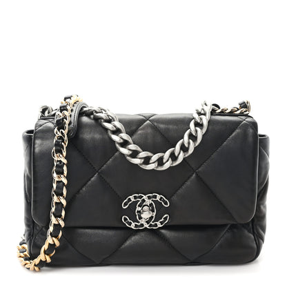 Chanel Lambskin Quilted Medium Chanel 19 Flap Black 1 of 11