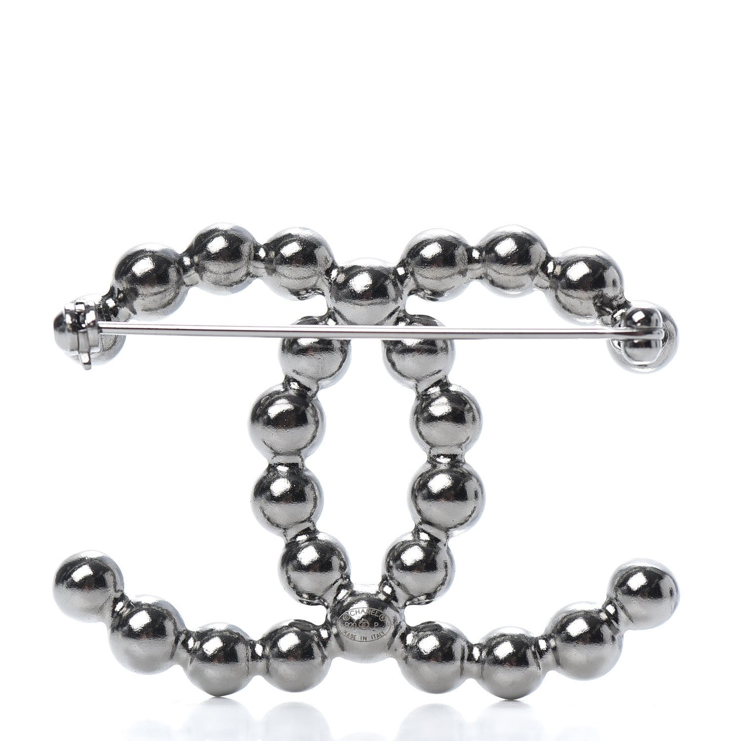Pearl Crystal Bright Young Things CC Brooch Silver