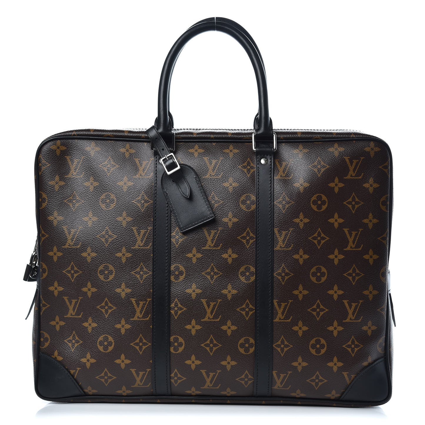 Monogram Macassar Porte Documents Voyage Soft Briefcase