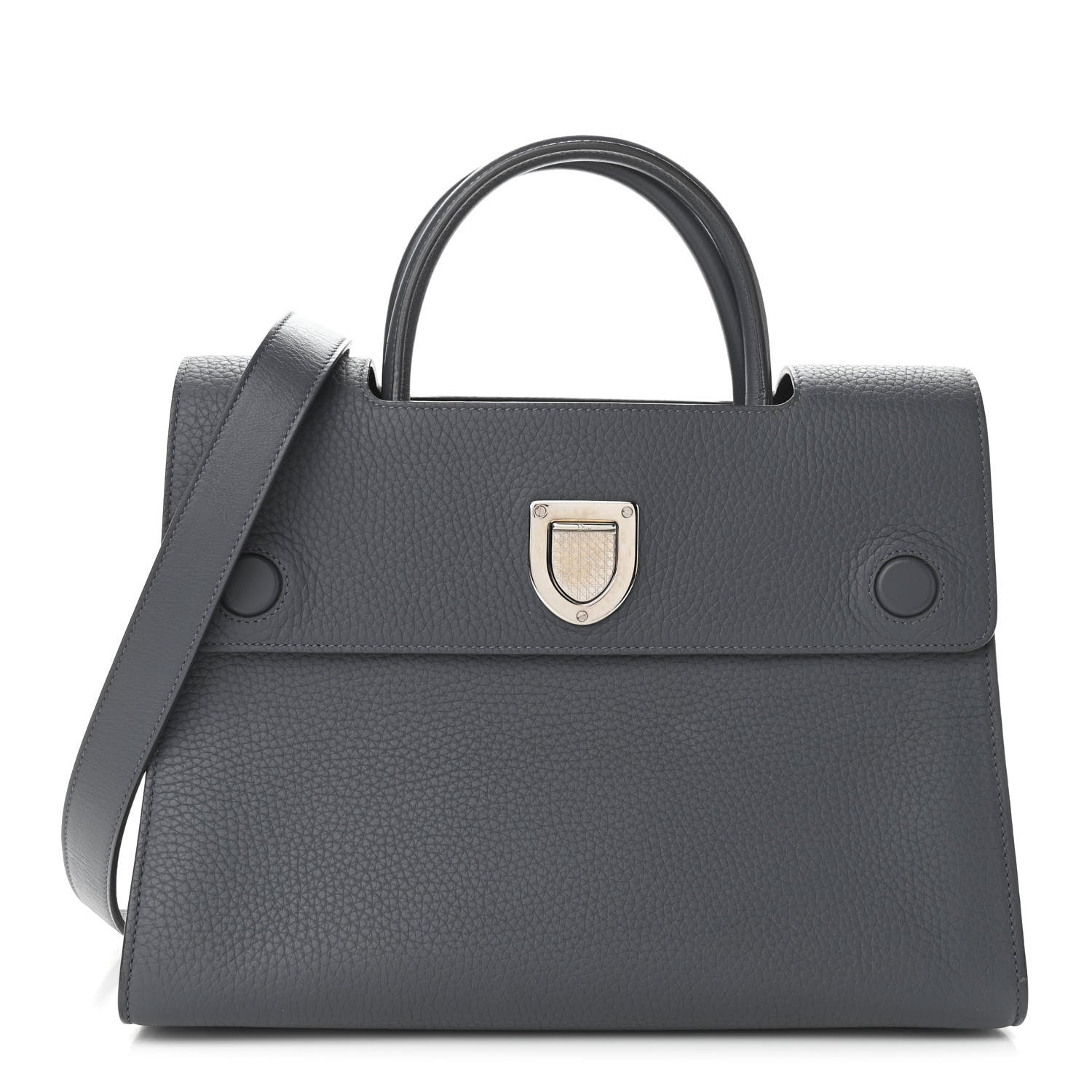 Christian Dior Bullcalf Medium Diorever Flap Meteorite Grey 1 of 12