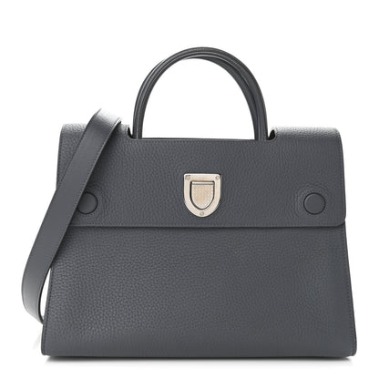 Christian Dior Bullcalf Medium Diorever Flap Meteorite Grey 1 of 12