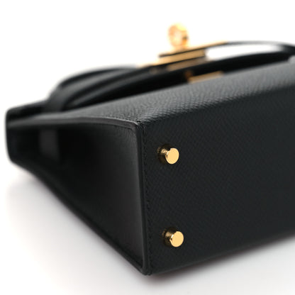 Hermes Epsom Mini Kelly Sellier 20 Black 9 of 11