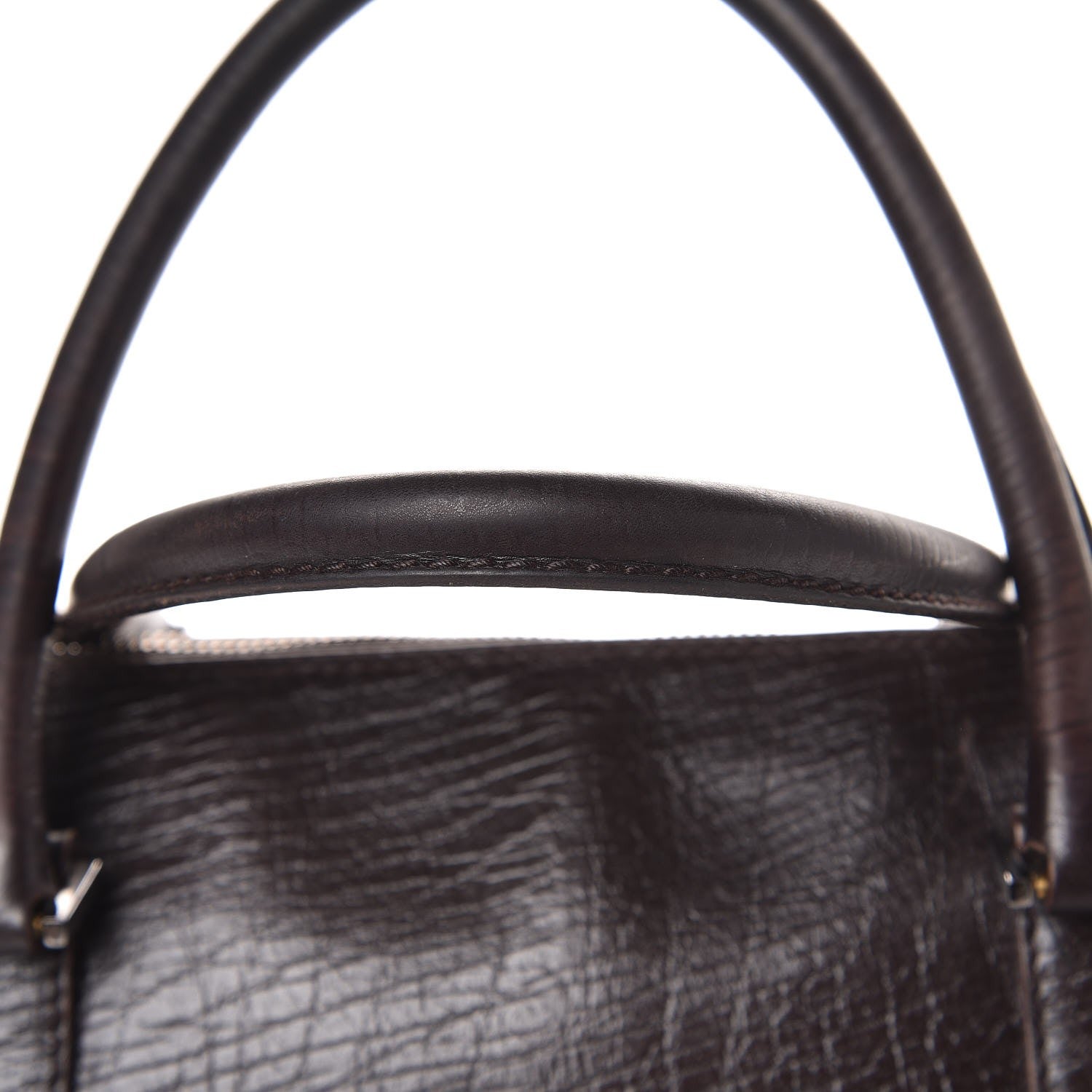 Gucci Textured Calfskin Shoulder Bag Dark Brown 10 of 12