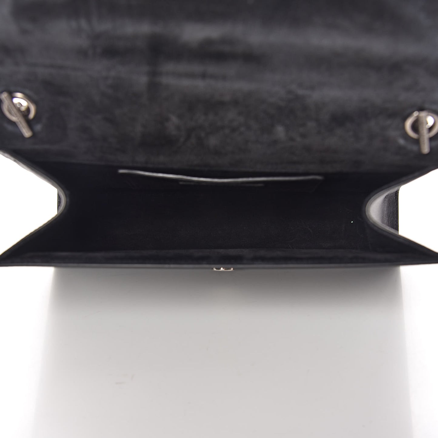 Calfskin Fringe Medium Snake Monogram Satchel Black