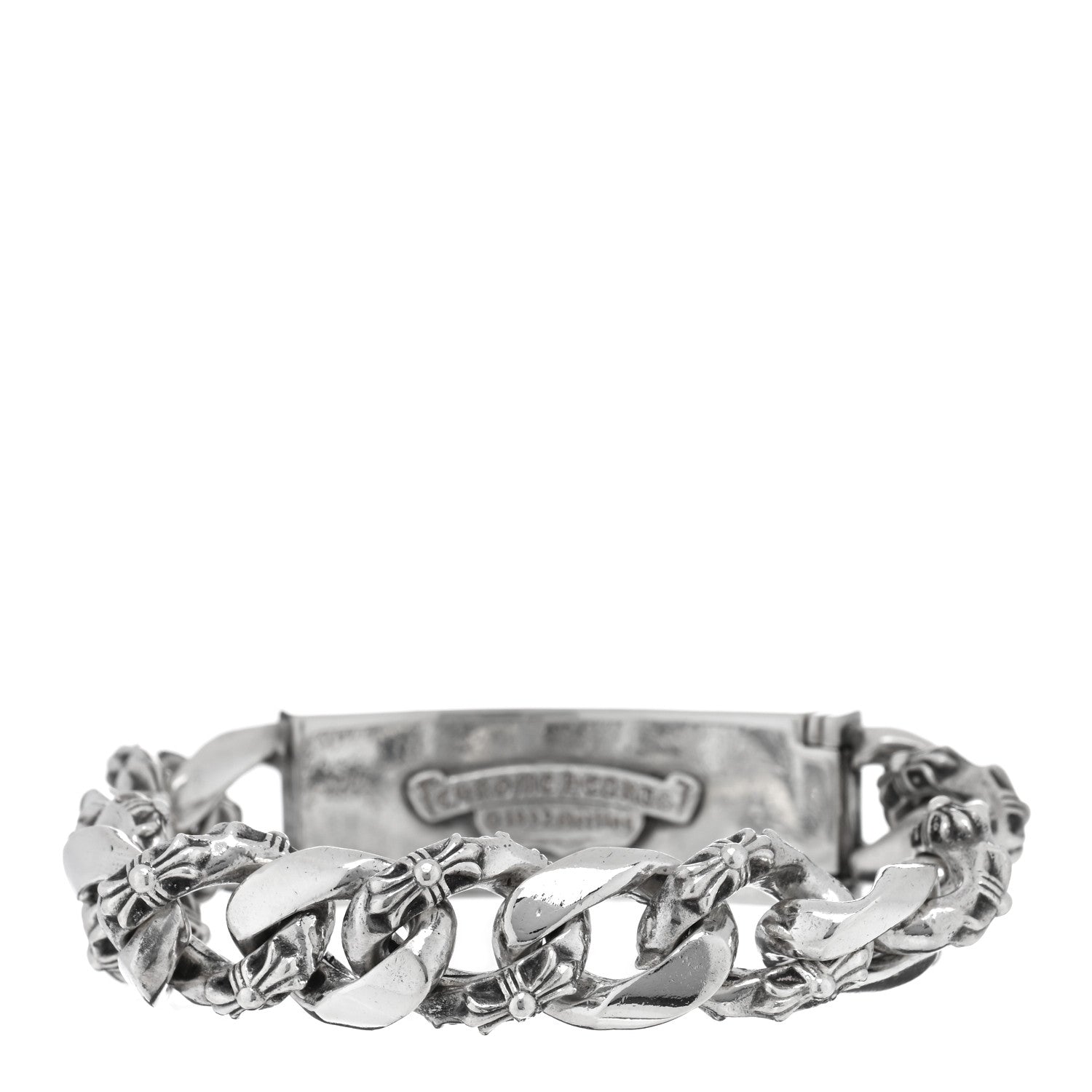 Chrome Hearts Sterling Silver Dagger Box Fancy Link Curb Chain Bracelet 2 of 3