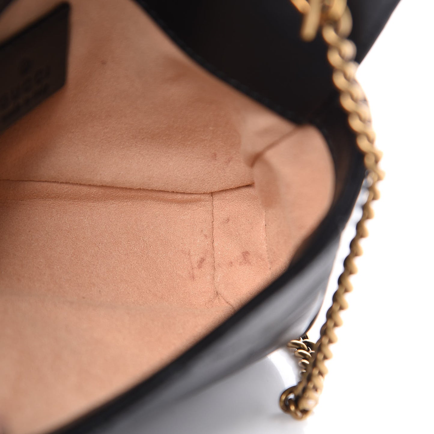 Calfskin Matelasse Super Mini GG Marmont Shoulder Bag Black