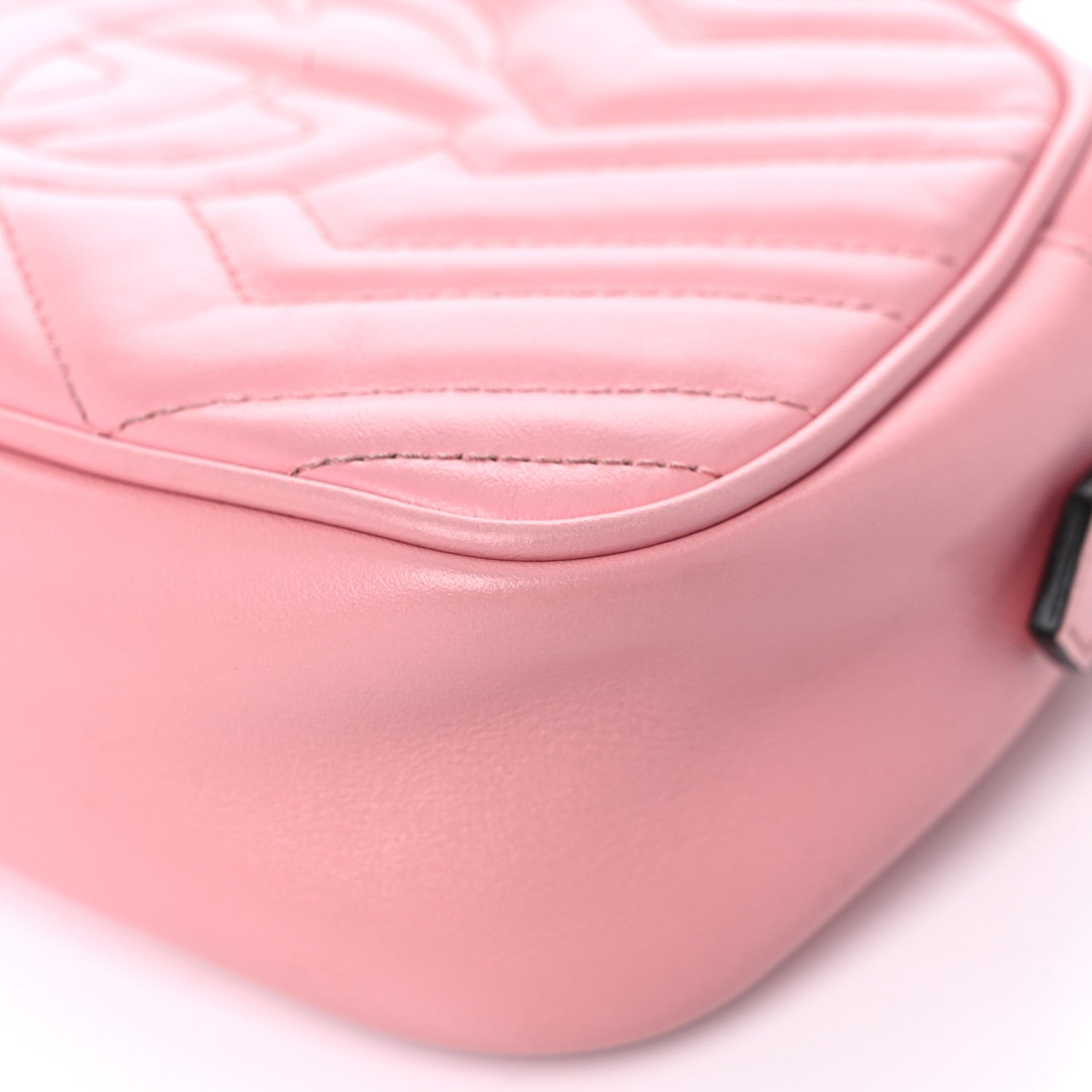 Gucci Calfskin Matelasse Small GG Marmont Chain Shoulder Bag Wild Rose 12 of 19