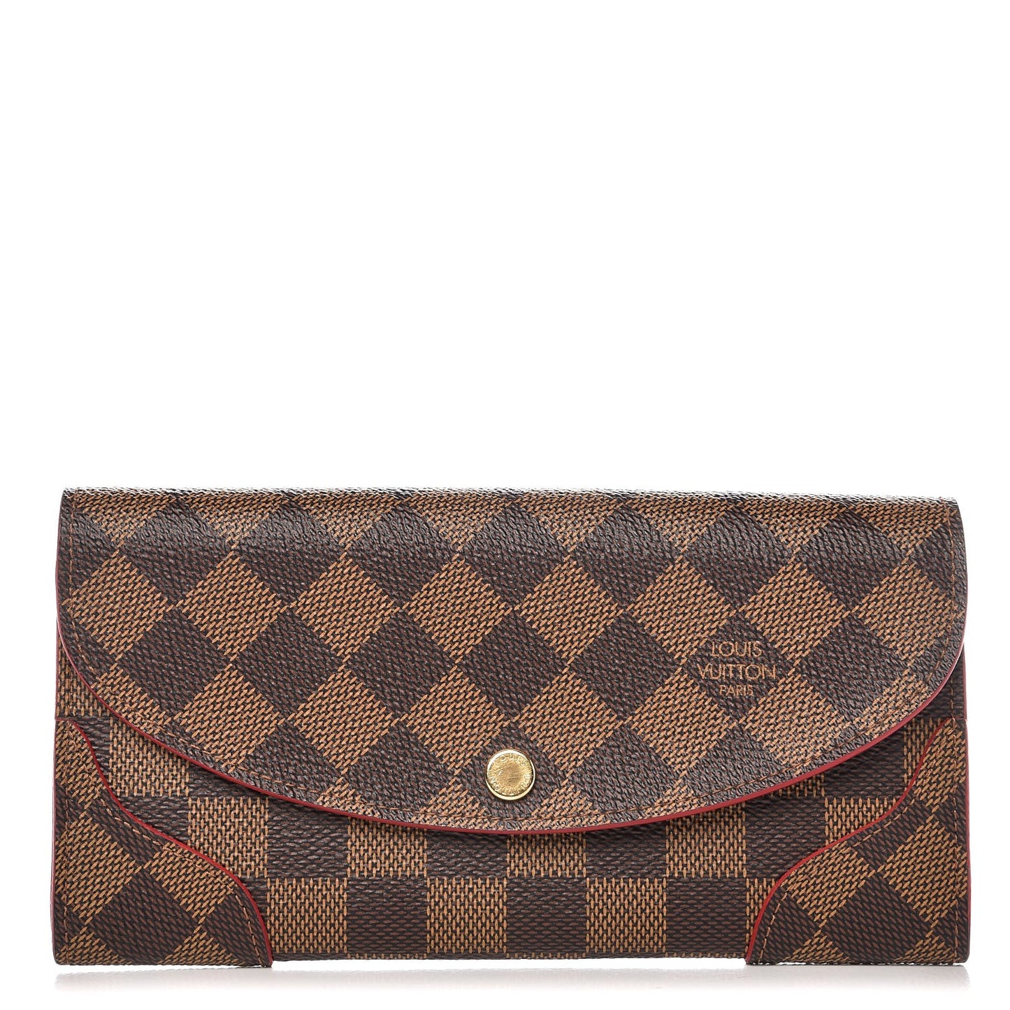 Damier Ebene Caissa Wallet Cherry
