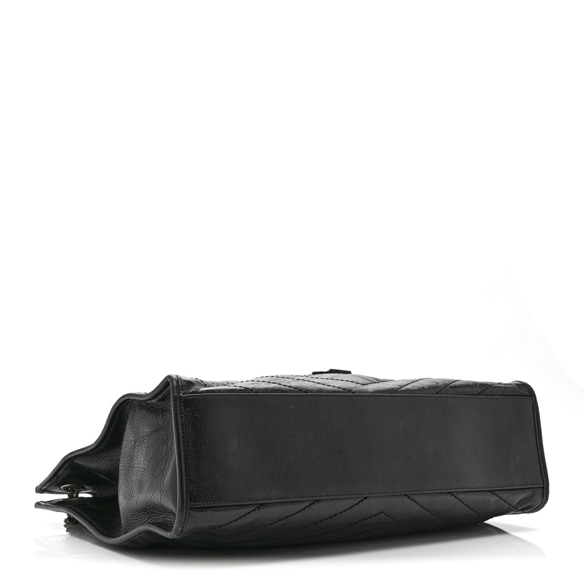 Saint Laurent Crinkled Calfskin Matelasse Monogram Large Niki Shopper Tote Black 4 of 11