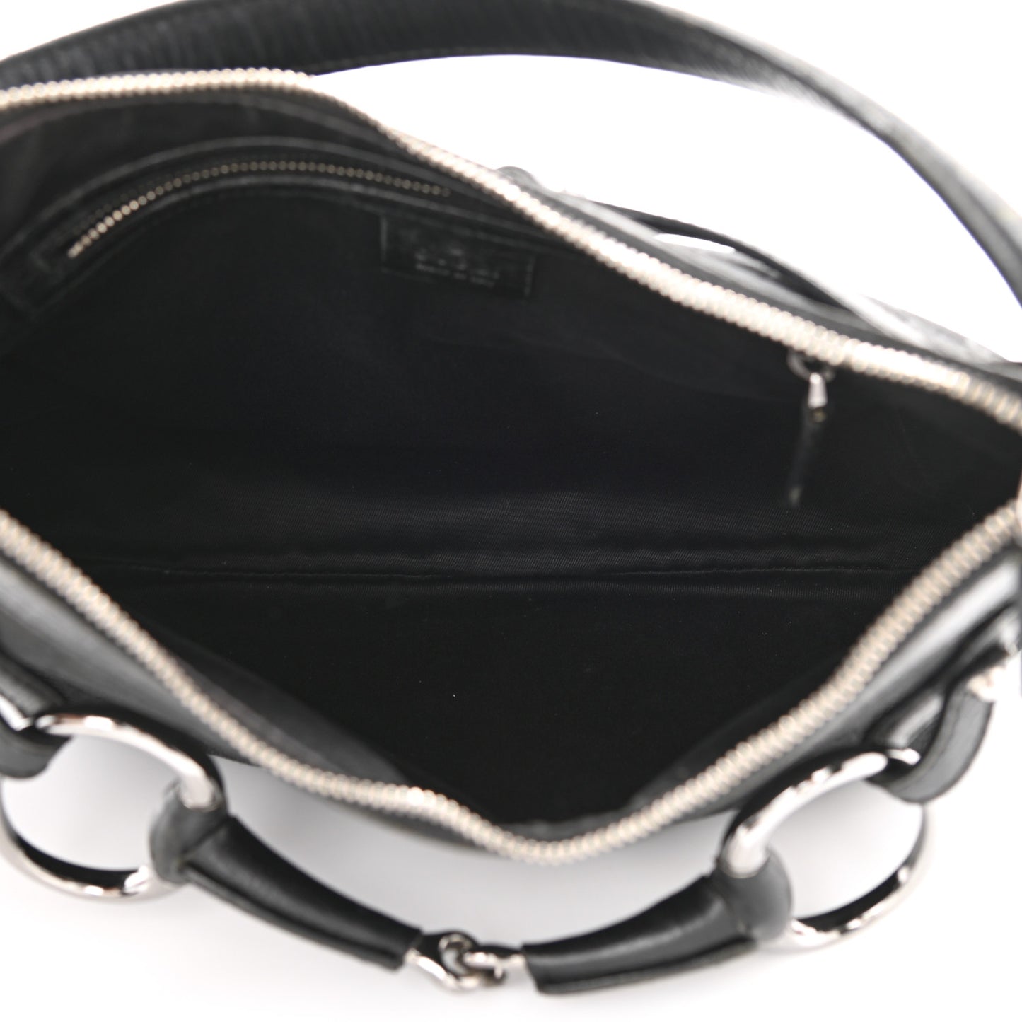 Monogram Horsebit Hobo Black