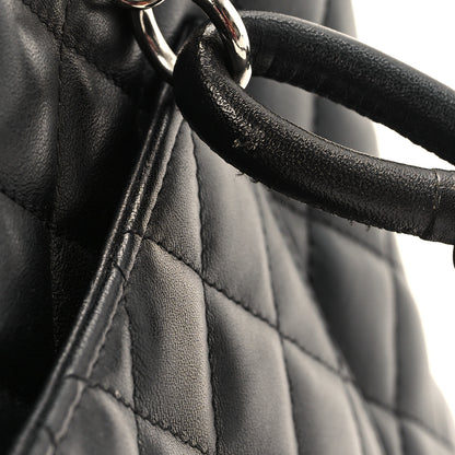 Chanel Calfskin Quilted Large Cambon Bowler Black White 11 of 12
