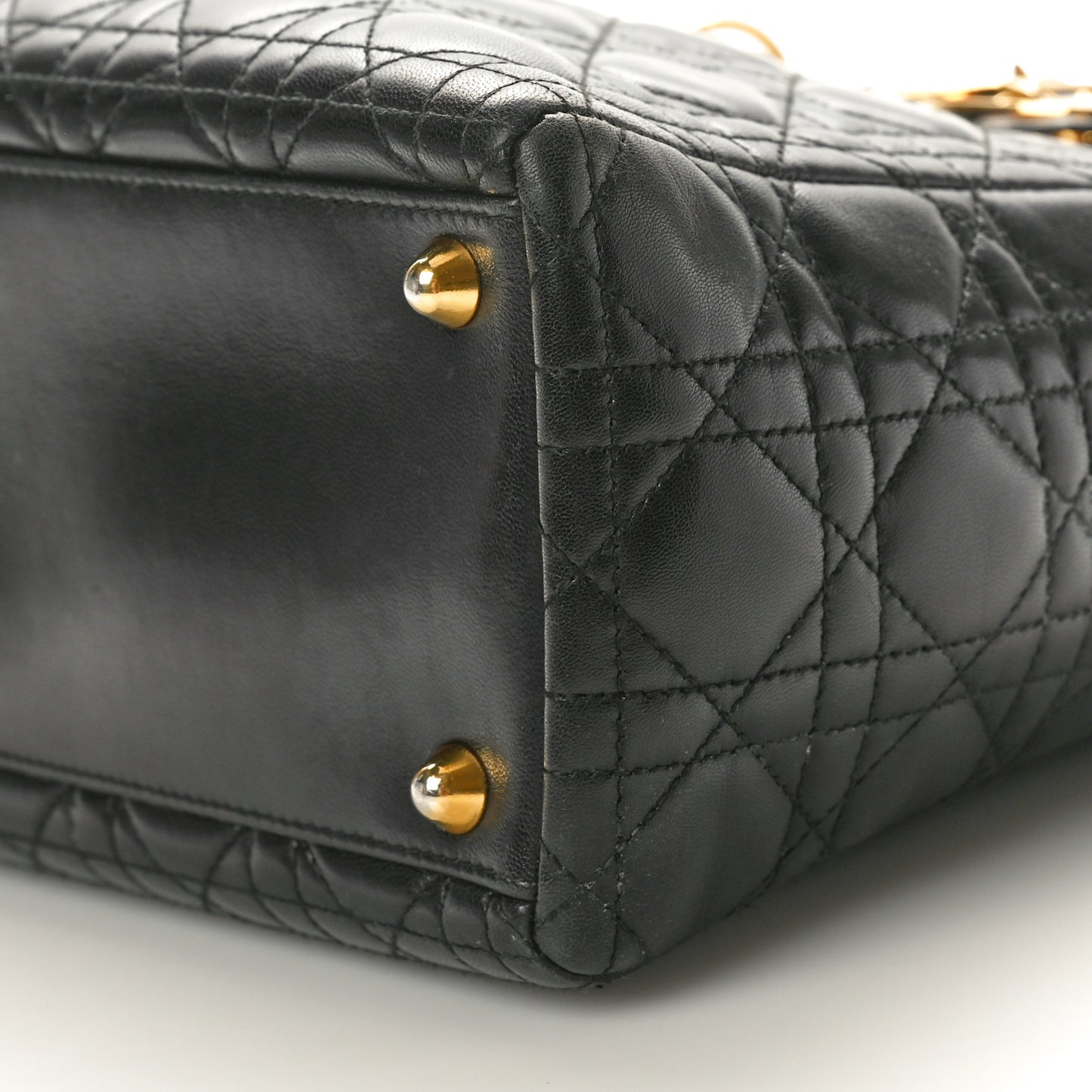 Lambskin Cannage Large Lady Dior Black