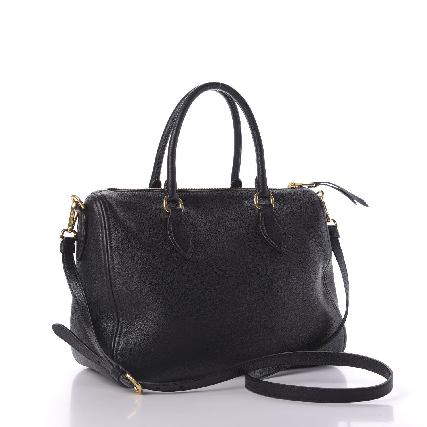 Prada Vitello Phenix Bauletto Black 3 of 9