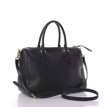 Prada Vitello Phenix Bauletto Black 3 of 9
