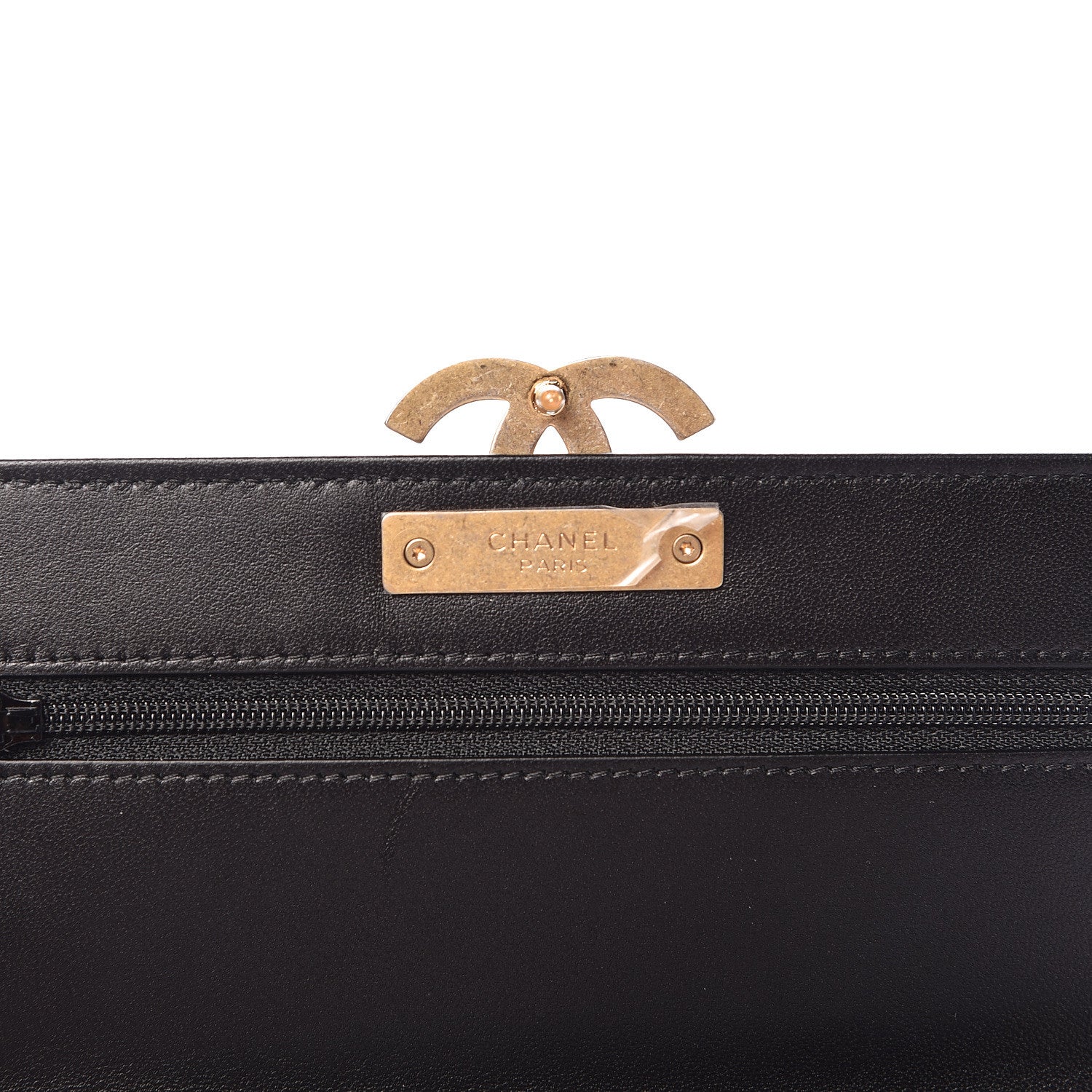 Chanel Lambskin Quilted CC Chic Wallet on Chain WOC Black Gold 6 of 12