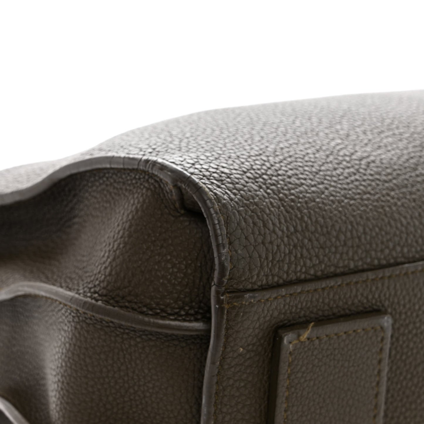 Grained Calfskin Small Supple Sac De Jour Kaki Militaire