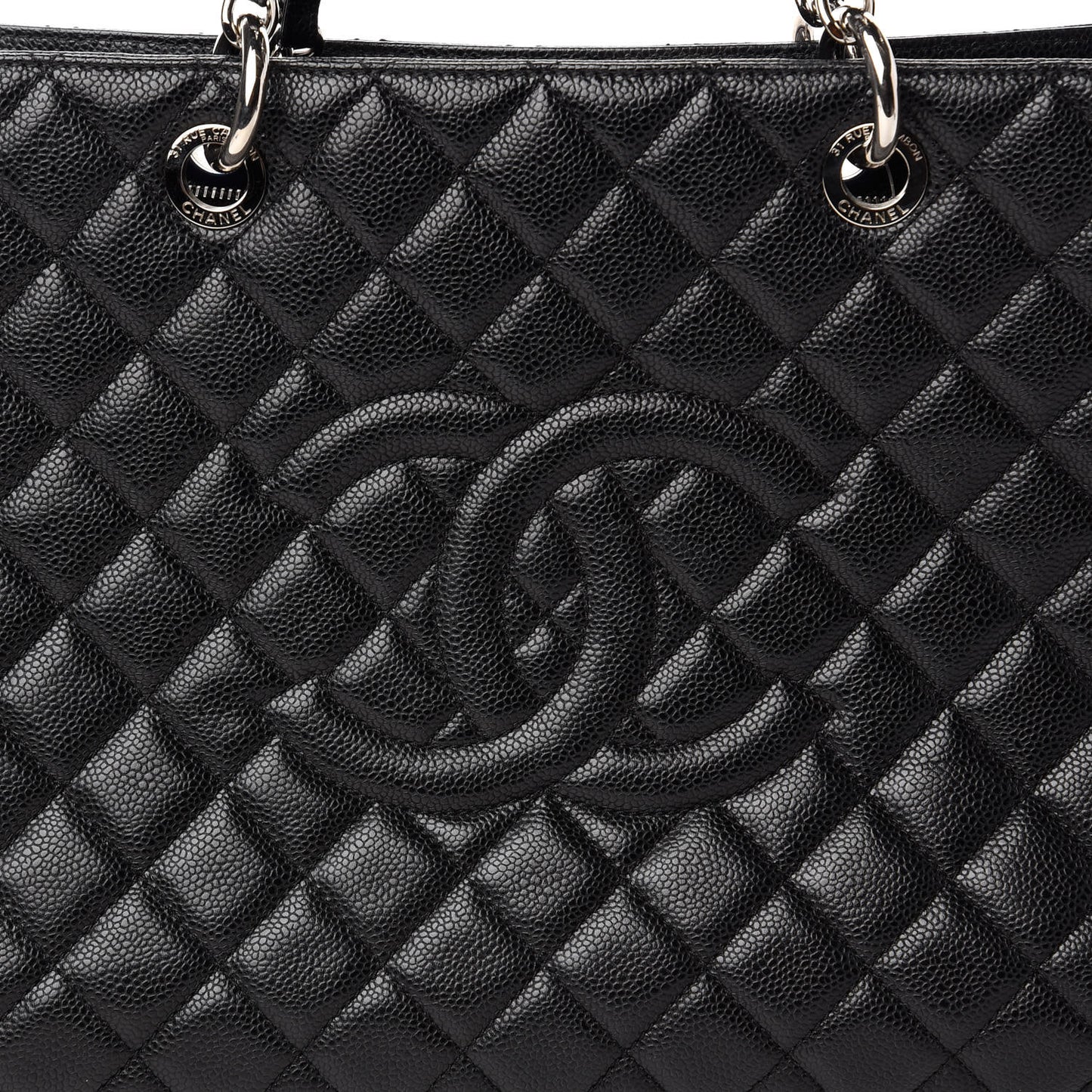 Caviar Quilted XL Grand Shopping Tote GST Black