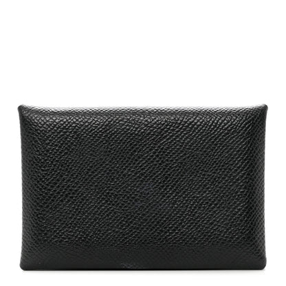 Hermes Epsom Calvi Card Case Black 1 of 8