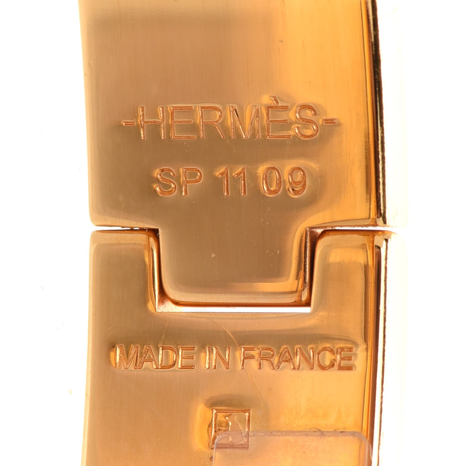 Hermes Enamel Narrow Clic Clac H Bracelet GM Pannacotta 5 of 7
