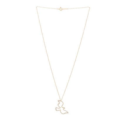 Tiffany 18K Rose Gold Diamond Paloma's Dove Pendant Necklace 2 of 5