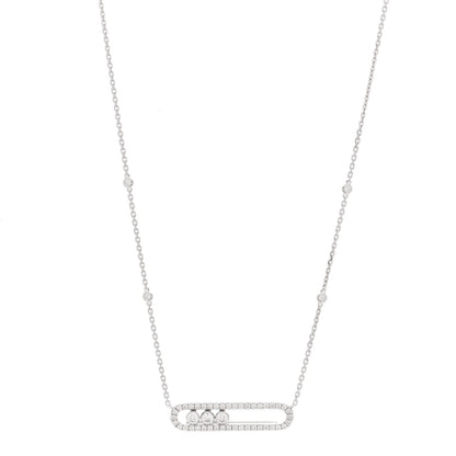Messika 18K White Gold Diamond Move Pave Necklace 1 of 5