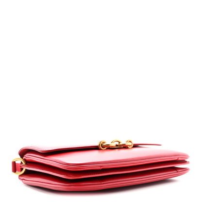 Saint Laurent Smooth Calfskin Le Maillon Satchel Rouge Eros 4 of 9