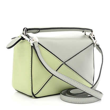 Loewe Calfskin Mini Puzzle Bag Ash Grey Light Celadon 3 of 10
