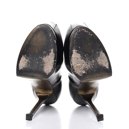 Saint Laurent Vernigolf Tribtoo 105 Platform Pumps 38.5 Black 7 of 11
