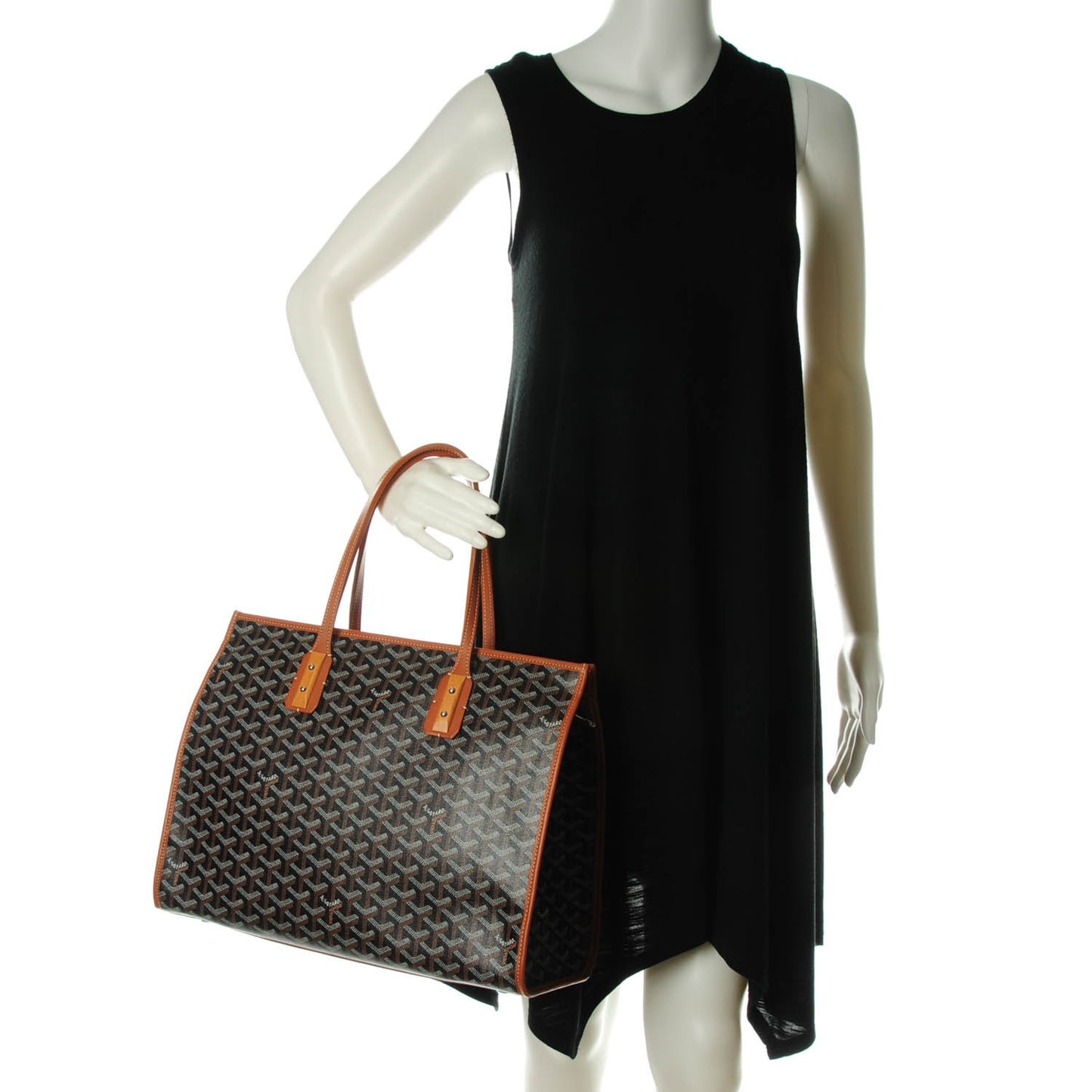 Goyardine Marquises Tote Black Gold