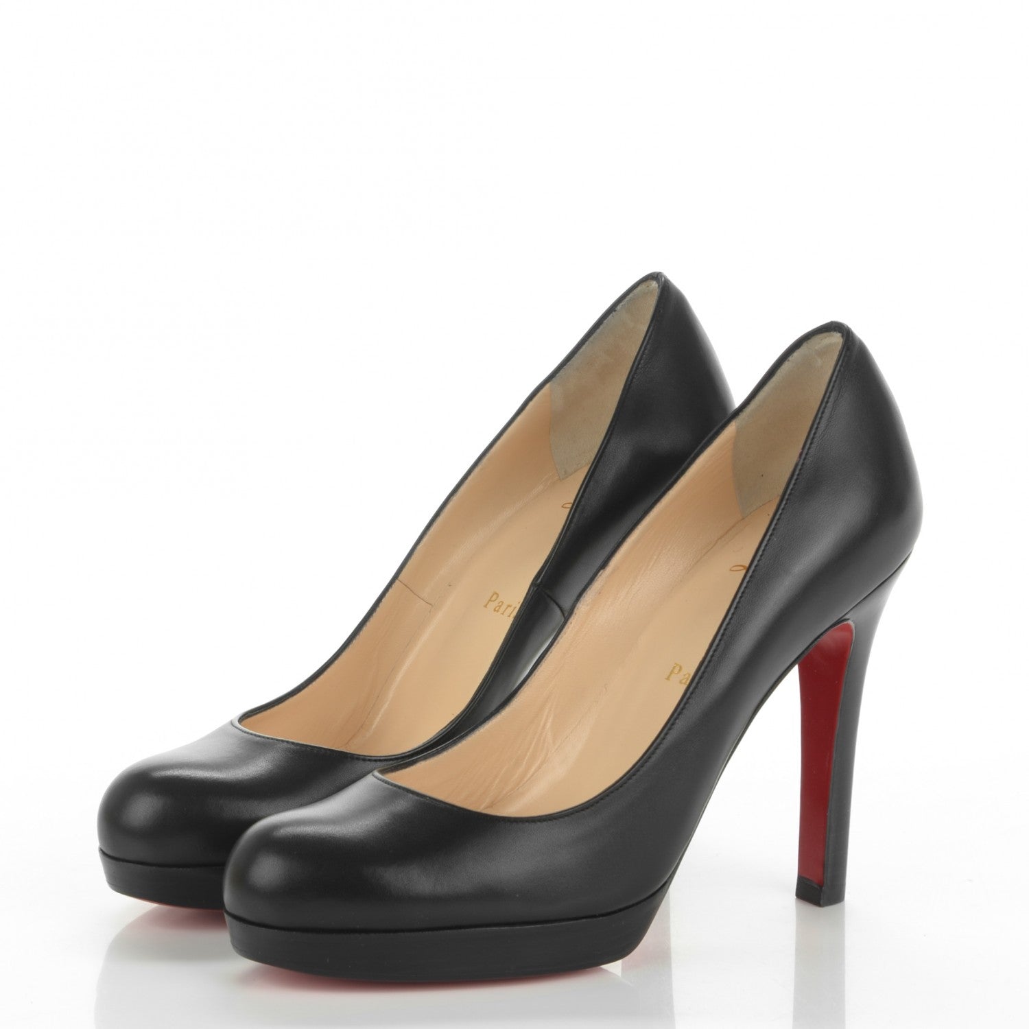 Christian Louboutin Calfskin Bruges 120 Pumps 37.5 Black 3 of 7