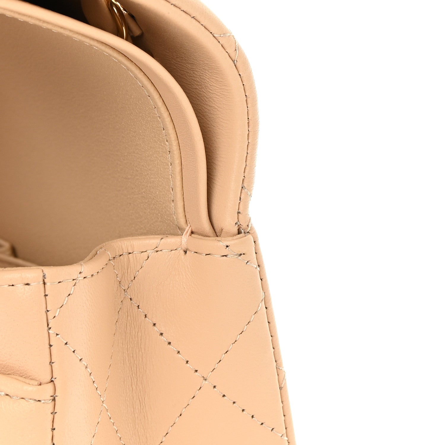 Chanel Lambskin Quilted Small Double Flap Beige 12 of 14