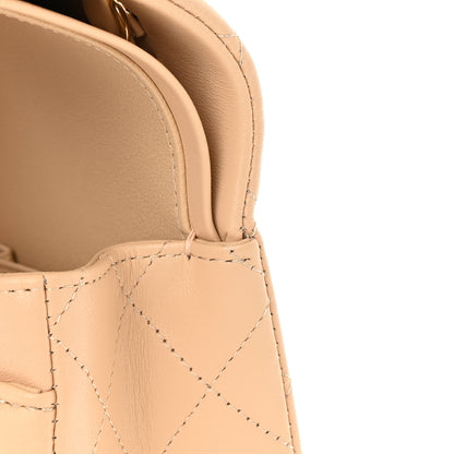 Chanel Lambskin Quilted Small Double Flap Beige 12 of 14