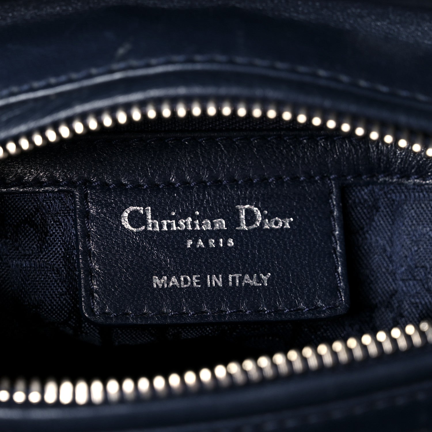 Christian Dior Lambskin Cannage Medium Lady Dior Navy Blue 5 of 13