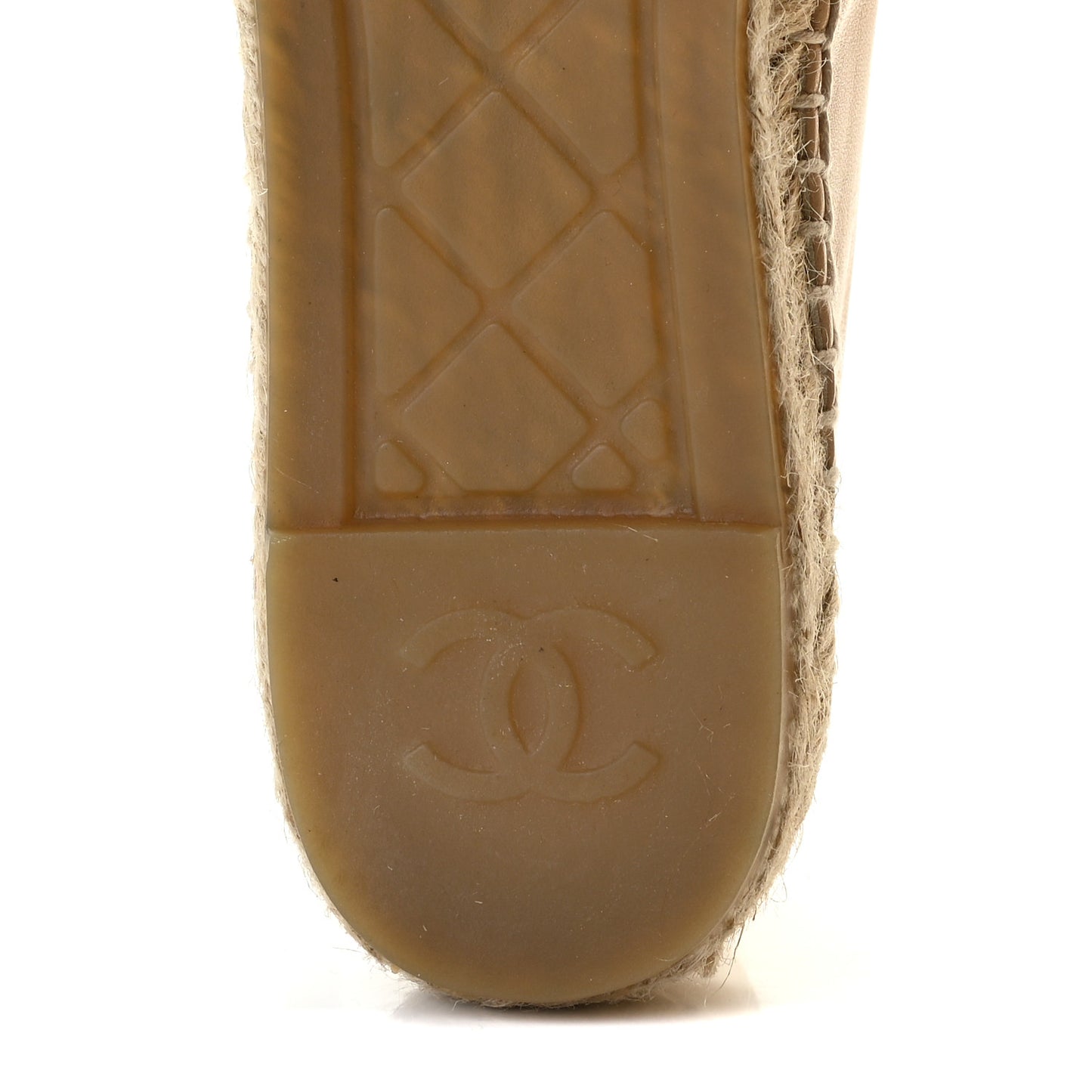 Lambskin CC Espadrilles 40 Beige Black