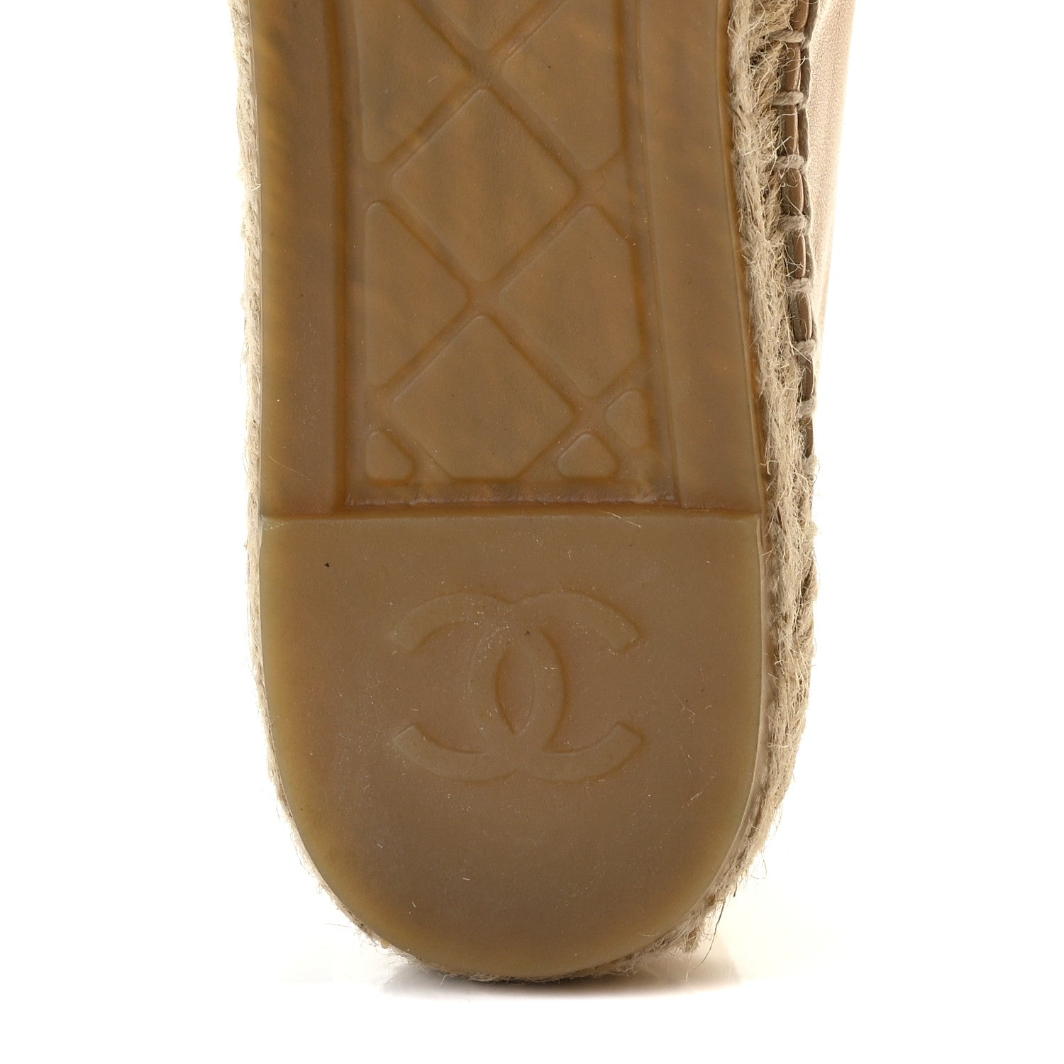 Chanel Lambskin CC Espadrilles 40 Beige Black 9 of 14