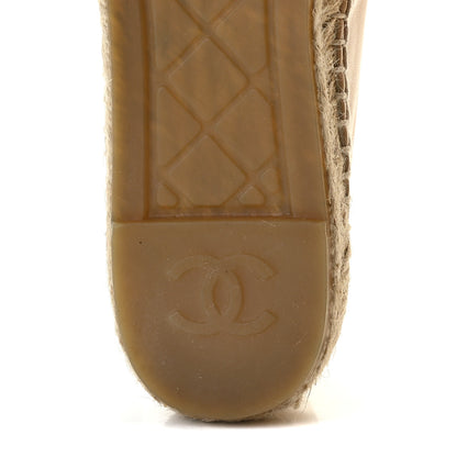 Chanel Lambskin CC Espadrilles 40 Beige Black 9 of 14